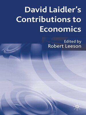 cover image of David Laidler's Contributions to Economics